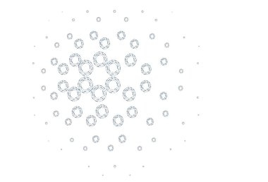 Daireli açık mavi vektör şablonu. Bulanık yağmur damlaları olan soyut bir çizim. Reklamlar, broşürler için desen.