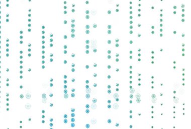 Açık mavi, güzel kar taneleriyle kaplı yeşil vektör. Buz kristalleri ile soyut resimleme. İş ilanınız için yeni yıl tasarımı.