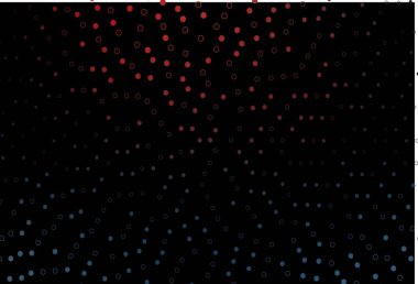 Lacivert, noktalı kırmızı vektör arkaplanı. Doğa tarzında renkli baloncuklu soyut illüstrasyon. Marka kitabınız için şablon.