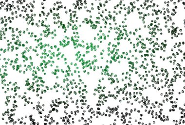 Çember şekilli açık yeşil vektör düzeni. Bulanık yağmur damlaları olan soyut bir çizim. Marka kitabınız için şablon.