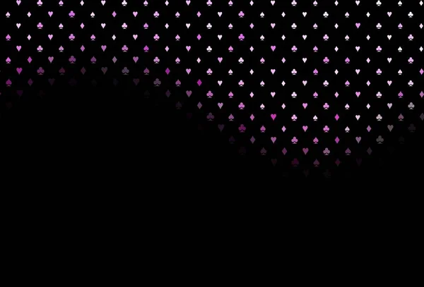 Dark Pink Vector Pattern Symbol Cards Colorful Gradient Signs Hearts — ストックベクタ