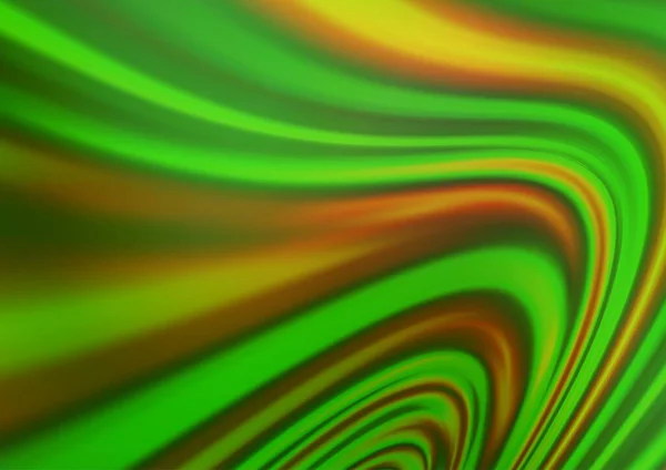 Lichtgrüne Vektorschablone Mit Linien Ovalen — Stockvektor
