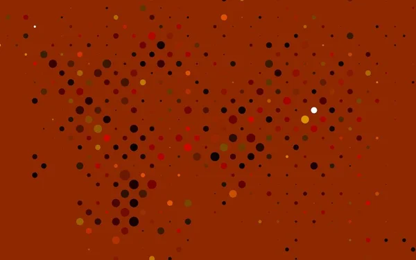 Light Orange Vector Pattern Spheres — Stock Vector