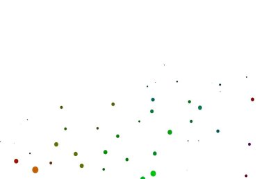 Açık Çokrenkli, daireli Gökkuşağı vektör şablonu. Bulanık yağmur damlaları olan soyut bir çizim. Güzel web siteleri için desen.