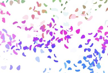 Memphis şekilli açık renkli gökkuşağı vektör şablonu. Soyut tarzda rengarenk gradyan şekilleri olan bir resim. Duvar kağıtları için zarif tasarım.