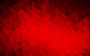 Açık kırmızı vektör düşük poli düzeni.