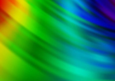 Açık Çokrenkli, eğri çizgili Gökkuşağı vektör arkaplanı.