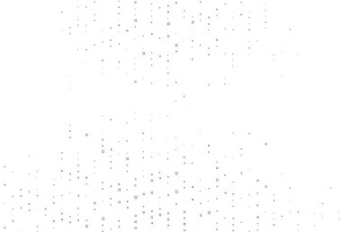 Kare biçiminde açık kırmızı vektör şablonu. Dikdörtgenleri ve kareleri olan güzel bir çizim. Reklamınız, posteriniz, afişiniz için en iyi tasarım.