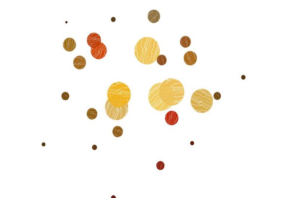 Светло-оранжевое векторное покрытие с пятнами. Размытые пузыри на абстрактном фоне с красочным градиентом. Дизайн для деловой рекламы.