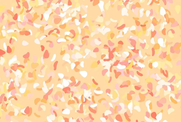 Light Yellow Orange Vector Pattern Chaotic Shapes Colorful Chaotic Forms — Stock Vector