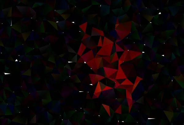 Dunkelrote Vektordreieck Mosaiktextur Moderne Geometrische Abstrakte Illustration Mit Farbverlauf Polygonales — Stockvektor
