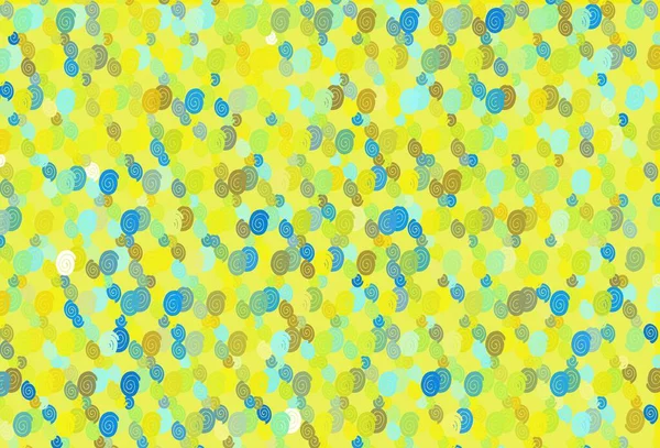 Azzurro Sfondo Vettoriale Giallo Con Nastri Piegati Illustrazione Colori Completamente — Vettoriale Stock