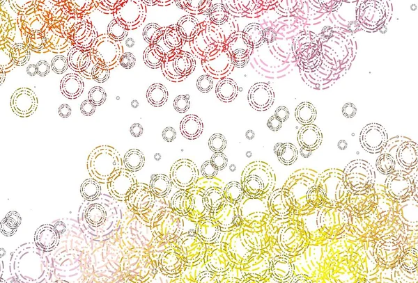 Lichtroze Geel Vectorpatroon Met Bolletjes Glitter Abstracte Illustratie Met Wazige — Stockvector