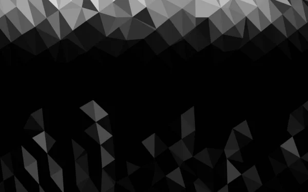 Modèle Polygonal Gris Argent Foncé Vectoriel — Image vectorielle