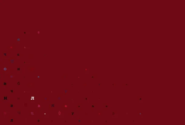 Couverture Vectorielle Rouge Foncé Avec Symboles Anglais Design Flou Dans — Image vectorielle
