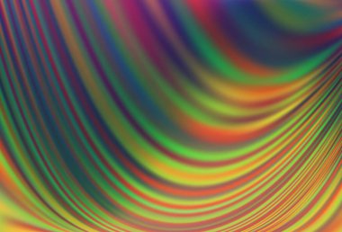 Koyu renkli, eğri büğrü kurdeleli Gökkuşağı vektör şablonu. Yarım ton mermer tarzında, gradyanı olan yaratıcı illüstrasyon. Reklamlarınız, posterleriniz, afişleriniz için yepyeni bir tasarım..