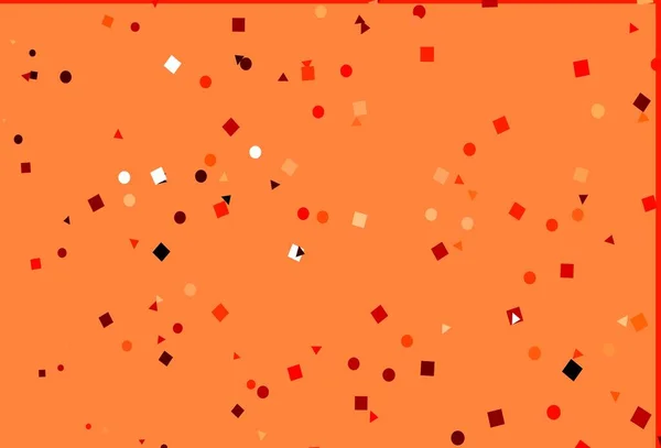 Jasnoczerwony Wzór Wektora Kryształów Okręgów Kwadratów Ilustracja Kolorowych Okręgów Trójkątów — Wektor stockowy