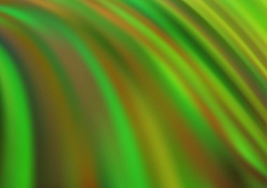 Bükülmüş çizgileri olan Açık Yeşil vektör şablonu.