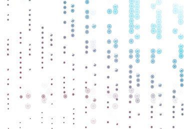 Açık mavi, kırmızı vektör arkaplan ve xmas kar taneleri. Buz kristalleri ile soyut resimleme. Bu kalıp yeni web siteleri için kullanılabilir.