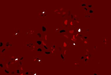 Memphis şekilli açık kırmızı vektör şablonu. Soyut tarzda rengarenk gradyan şekilleri olan bir resim. Bir cep telefonu için arka plan.