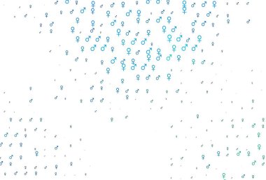 Açık mavi, cinsiyet faktörlü yeşil vektör deseni. Modern soyut illüstrasyon, gradyan erkek, kadın işaretleri. Uniseks duvar kağıtları için modern tasarım.