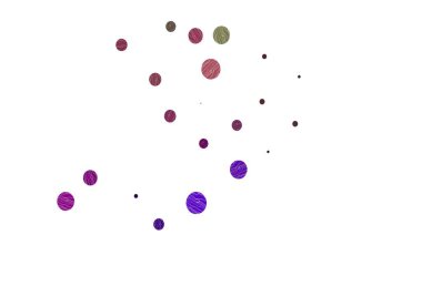 Açık renkli, noktalı gökkuşağı vektör arkaplanı. Renkli su damlaları olan modern soyut çizimler. Posterler, afişler için tasarım.