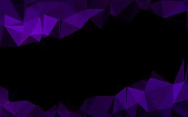 Dark Purple Vector Polygonal Template — Stock Vector