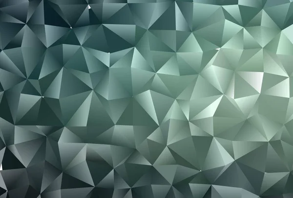 Ljusgrön Vektor Triangel Mosaik Mall Helt Färg Illustration Vag Stil — Stock vektor