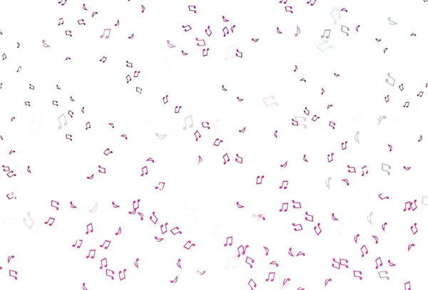 Modèle Vectoriel Rose Clair Avec Des Éléments Musicaux Illustration Abstraite — Image vectorielle