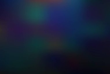 Koyu mavi vektör bokeh şablonu. Bulanık ve gradyan renkte renkli çizimler. İşiniz için basit tasarım.