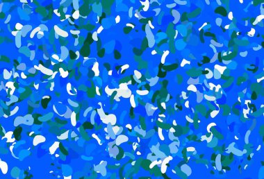 Kaotik şekilli açık mavi vektör deseni. Soyut gradyan şekilli basit renkli çizimler. Bir cep telefonu için arka plan.