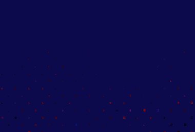 Ayrı harflerle koyu kırmızı vektör şablonu. ABC İngilizce sembollü modern geometrik çizim. Üniversite reklamınız için akıllıca bir tasarım..