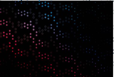 Lacivert, benekli kırmızı vektör. Soyut arka planda bulanık kabarcıklar ve renkli gradyan. Marka kitabınız için şablon.