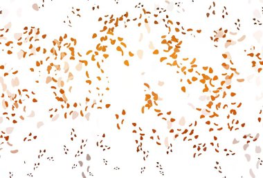 Açık sarı, kaotik şekilli turuncu vektör deseni. Rastgele şekillerle soyut tarzda dekoratif tasarım. Bir cep telefonu için arka plan.