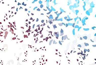 Açık mavi, rastgele şekilli kırmızı vektör dokusu. Soyut tarzda rengarenk gradyan şekilleri olan bir resim. Bir cep telefonu için arka plan.