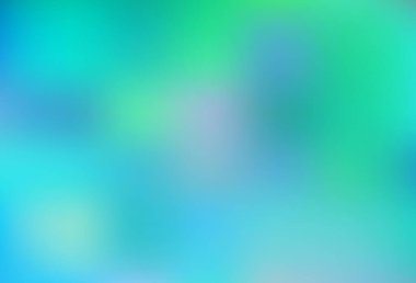 Açık mavi, yeşil vektör bokeh ve renkli desen. Eğilimli zarif, parlak bir çizim. İşiniz için yepyeni bir tasarım..