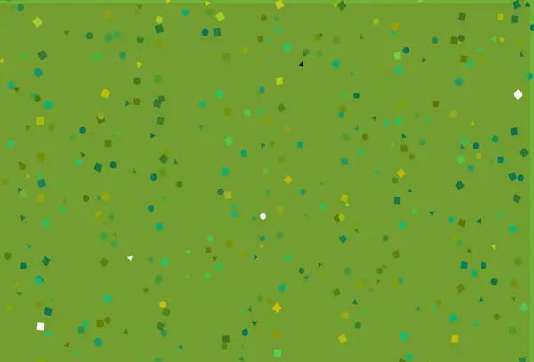 Светло Зеленый Желтый Векторный Узор Многоугольном Стиле Кругами Иллюстрация Красочными — стоковый вектор