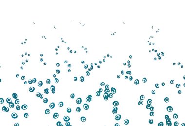 Çember şekilli açık mavi vektör düzeni. Parlak renkli soyut çemberlerin olduğu bir resim. İş reklamları için tasarım.