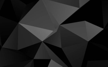 Koyu gümüş, gri vektör çokgen desen.