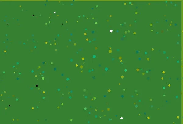 Светло Зеленый Желтый Векторный Обратный Ход Линиями Кругами Ромбами Блестящие — стоковый вектор