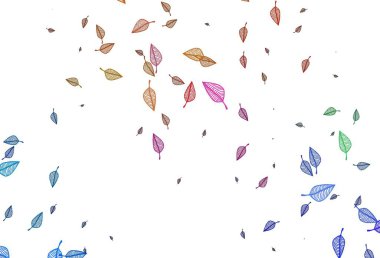 Açık Çokrenkli, Gökkuşağı vektör çizim arkaplanı. Yapraklı karalama tarzında yeni renkli çizimler. İşiniz için yepyeni bir tasarım..