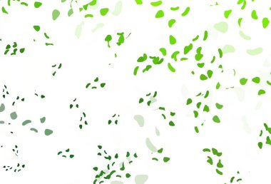 Soyut şekilli açık yeşil vektör arkaplanı. Modern tarzda değişen renkli kaotik formlar. Kartvizitiniz için modern tasarım.