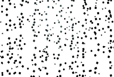 Işık Mavisi vektör arkaplanı üçgenler, daireler, küplerle. Çemberler, üçgenler ve küplerle soyut gradyan çizimi. Duvar kağıtları için şablon.