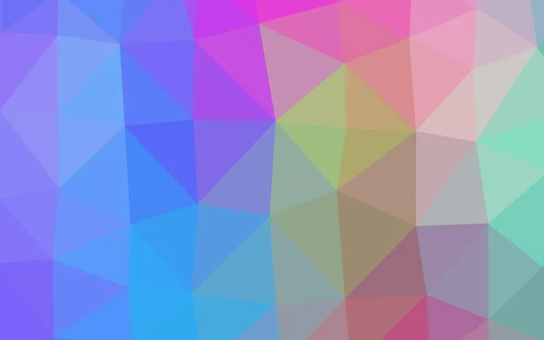 Licht Multicolor Regenboog Vector Veelhoekig Patroon — Stockvector