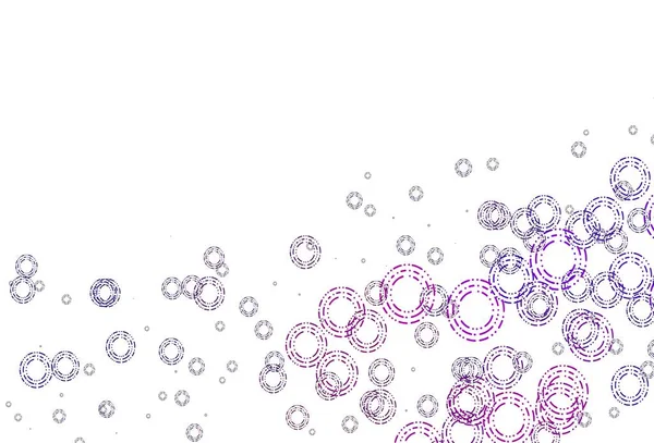 Light Purple Pink Vector Pattern Spheres Abstract Illustration Colored Bubbles — Stock Vector