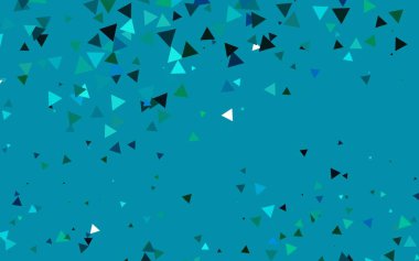 Açık Mavi, çizgileri ve üçgenleri olan yeşil vektör düzeni.