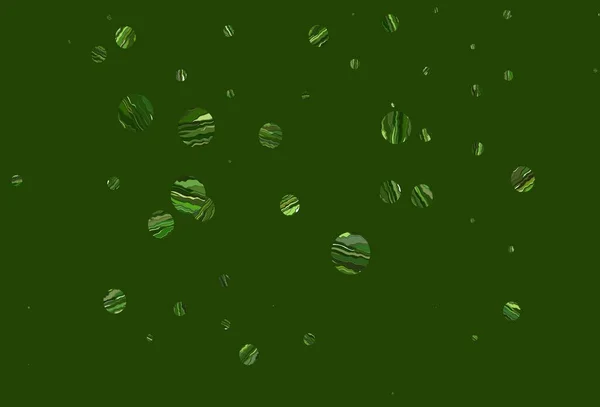 Светло Зеленая Векторная Компоновка Кружочками Блестящие Абстрактные Иллюстрации Размытыми Капельками — стоковый вектор