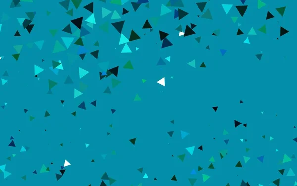 ライトブルー ラインと緑のベクトルレイアウト 三角形 — ストックベクタ