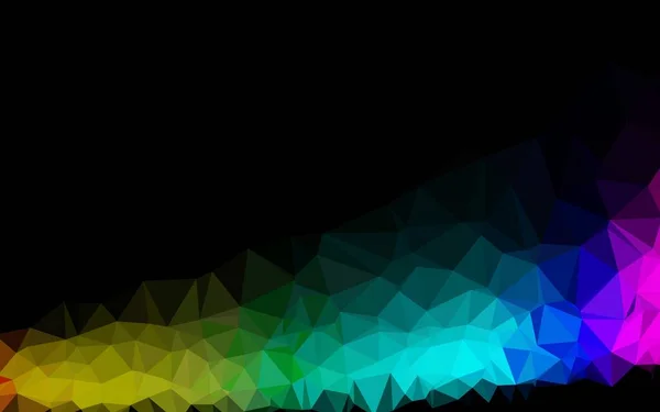 Multicolore Foncé Motif Triangle Flou Vectoriel Arc Ciel — Image vectorielle