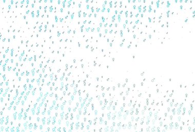 Açık mavi vektör şablonu, erkek ve kadın sembolleri. Soyut tarzda, cinsiyet şekilleriyle basit bir gradyan tasarımı. Randevu uygulamaları için akıllı tasarım.